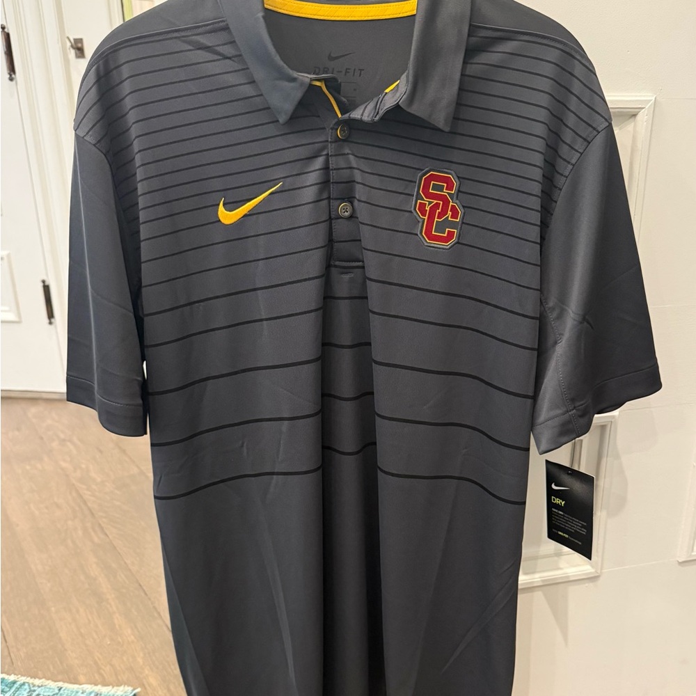 USC Trojans Men’s Nike On-Field Apparel Anthracite Polo Shirt